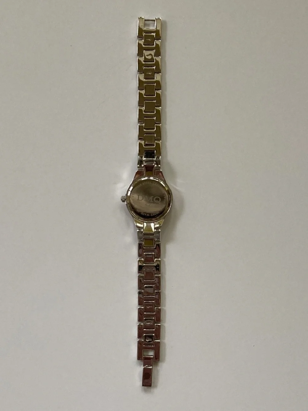 Diamonique Bezel Panther Link Watch/Silver Tone/Mother of Pearl Dial/EUC!